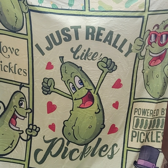 Fun Pickle-Themed Blanket - Picture 2 of 3